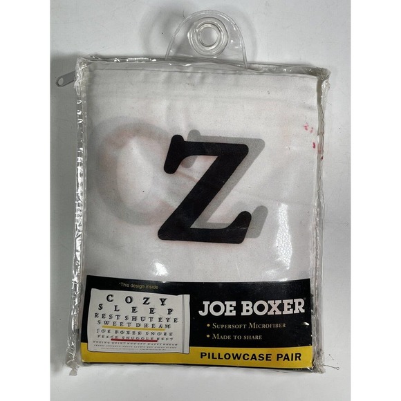 New Joe Boxer 20”x30” Pillow Case Pair With Sleepy Time Sayings Design. - Picture 2 of 2